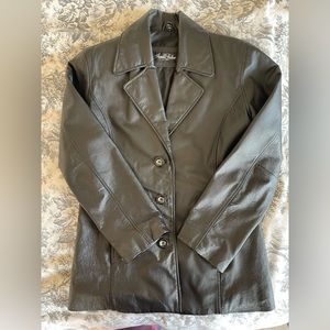 Amalfi leather 90s style jacket